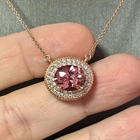 Natural Tourmaline Diamond Necklace 18" 14k Gold 5.0 TCW Certified $7,950 121441 - Picture 9 of 11